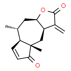 ChemSpider 2D Image | (3aR,4aS,7aR,8R,9aR)-3,3a,4,4a,7a,8,9,9a-Octahydro-4a,8-dimethyl-3-methyleneazuleno[6,5-b]furan-2,5-dione | C15H18O3
