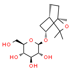 ChemSpider 2D Image | (1R,4S,6R)-1,3,3-Trimethyl-2-oxabicyclo[2.2.2]oct-6-yl Î²-D-glucopyranoside | C16H28O7