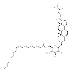 ChemSpider 2D Image | Î²-D-Glucopyranoside, (3Î²,24R)-ergost-5-en-3-yl, 6-[(9Z)-9-octadecenoate] | C52H90O7