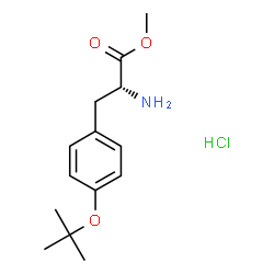 ChemSpider 2D Image | D-Tyrosine, O-(1,1-dimethylethyl)-, methyl ester, hydrochloride | C14H22ClNO3