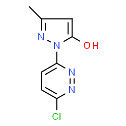 ChemSpider 2D Image | 1-(6-Chloro-3-pyridazinyl)-3-methyl-1H-pyrazol-5-ol | C8H7ClN4O