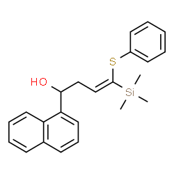 ChemSpider 2D Image | (3Z)-1-(1-Naphthyl)-4-(phenylsulfanyl)-4-(trimethylsilyl)-3-buten-1-ol | C23H26OSSi