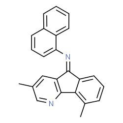 ChemSpider 2D Image | 3,9-dimethyl-N-(1-naphthyl)indeno[3,2-b]pyridin-5-imine | C24H18N2