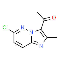 ChemSpider 2D Image | 1-(6-Chloro-2-methylimidazo[1,2-b]pyridazin-3-yl)ethanone | C9H8ClN3O