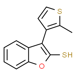 ChemSpider 2D Image | 3-(2-Methyl-3-thienyl)-1-benzofuran-2-thiol | C13H10OS2