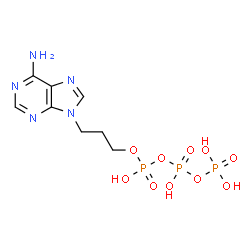 ChemSpider 2D Image | Triphosphoric acid, mono[3-(6-amino-9H-purin-9-yl)propyl] ester | C8H14N5O10P3