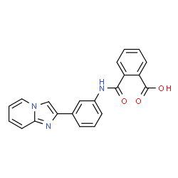 ChemSpider 2D Image | 2-{[3-(Imidazo[1,2-a]pyridin-2-yl)phenyl]carbamoyl}benzoic acid | C21H15N3O3