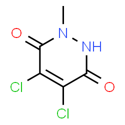 ChemSpider 2D Image | 4,5-Dichloro-1,2-dihydro-1-methyl-3,6-pyridazinedione | C5H4Cl2N2O2