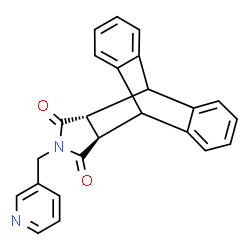 ChemSpider 2D Image | (15R,19R)-17-(3-Pyridinylmethyl)-17-azapentacyclo[6.6.5.0~2,7~.0~9,14~.0~15,19~]nonadeca-2,4,6,9,11,13-hexaene-16,18-dione | C24H18N2O2