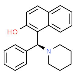 ChemSpider 2D Image | 1-[(S)-Phenyl(1-piperidinyl)methyl]-2-naphthol | C22H23NO