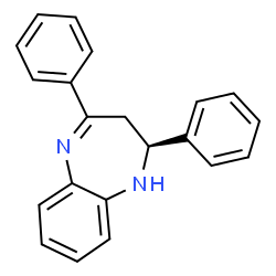 ChemSpider 2D Image | (2S)-2,4-Diphenyl-2,3-dihydro-1H-1,5-benzodiazepine | C21H18N2
