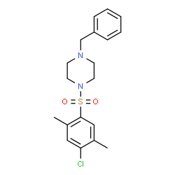 ChemSpider 2D Image | 1-Benzyl-4-[(4-chloro-2,5-dimethylphenyl)sulfonyl]piperazine | C19H23ClN2O2S
