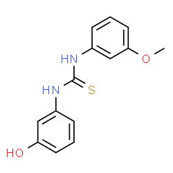 ChemSpider 2D Image | 1-(3-Hydroxyphenyl)-3-(3-methoxyphenyl)thiourea | C14H14N2O2S