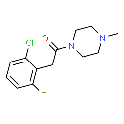 ChemSpider 2D Image | 2-(2-Chloro-6-fluorophenyl)-1-(4-methyl-1-piperazinyl)ethanone | C13H16ClFN2O