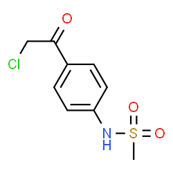 ChemSpider 2D Image | 4-(2-chloracetyl) methane sulfonanilide | C9H10ClNO3S