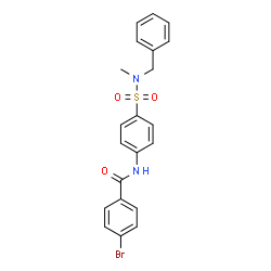 ChemSpider 2D Image | N-{4-[Benzyl(methyl)sulfamoyl]phenyl}-4-bromobenzamide | C21H19BrN2O3S