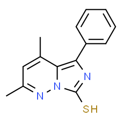ChemSpider 2D Image | 2,4-dimethyl-5-phenylimidazo[1,5-b]pyridazine-7-thiol | C14H13N3S