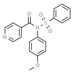 ChemSpider 2D Image | N-(4-Methoxyphenyl)-N-(phenylsulfonyl)isonicotinamide | C19H16N2O4S