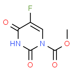 ChemSpider 2D Image | Methyl 5-fluoro-2,4-dioxo-3,4-dihydro-1(2H)-pyrimidinecarboxylate | C6H5FN2O4