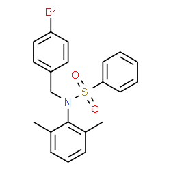 ChemSpider 2D Image | N-(4-Bromobenzyl)-N-(2,6-dimethylphenyl)benzenesulfonamide | C21H20BrNO2S