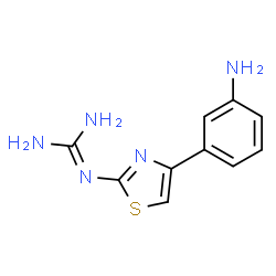 ChemSpider 2D Image | 1-[4-(3-Aminophenyl)-1,3-thiazol-2-yl]guanidine | C10H11N5S