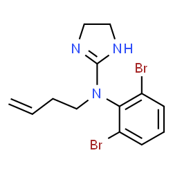 ChemSpider 2D Image | N-(3-Buten-1-yl)-N-(2,6-dibromophenyl)-4,5-dihydro-1H-imidazol-2-amine | C13H15Br2N3