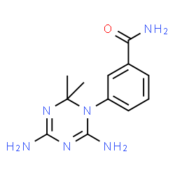 ChemSpider 2D Image | 3-(4,6-Diamino-2,2-dimethyl-1,3,5-triazin-1(2H)-yl)benzamide | C12H16N6O