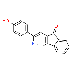ChemSpider 2D Image | 3-(4-Hydroxyphenyl)-5H-indeno[1,2-c]pyridazin-5-one | C17H10N2O2