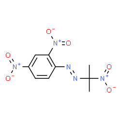ChemSpider 2D Image | (E)-1-(2,4-Dinitrophenyl)-2-(2-nitro-2-propanyl)diazene | C9H9N5O6