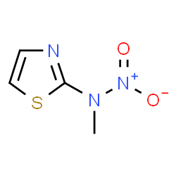 ChemSpider 2D Image | N-Methyl-N-nitro-1,3-thiazol-2-amine | C4H5N3O2S
