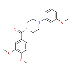 ChemSpider 2D Image | (3,4-Dimethoxyphenyl)[4-(3-methoxyphenyl)-1-piperazinyl]methanone | C20H24N2O4