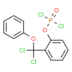 ChemSpider 2D Image | 2-[Dichloro(phenoxy)methyl]phenyl phosphorodichloridate | C13H9Cl4O3P