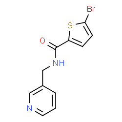 ChemSpider 2D Image | 5-Bromo-N-(3-pyridinylmethyl)-2-thiophenecarboxamide | C11H9BrN2OS