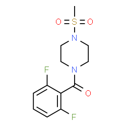 ChemSpider 2D Image | (2,6-Difluorophenyl)[4-(methylsulfonyl)-1-piperazinyl]methanone | C12H14F2N2O3S