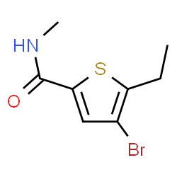 ChemSpider 2D Image | 4-Bromo-5-ethyl-N-methyl-2-thiophenecarboxamide | C8H10BrNOS