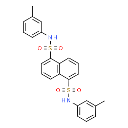 ChemSpider 2D Image | N,N'-Bis(3-methylphenyl)-1,5-naphthalenedisulfonamide | C24H22N2O4S2