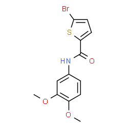 ChemSpider 2D Image | 5-Bromo-N-(3,4-dimethoxyphenyl)-2-thiophenecarboxamide | C13H12BrNO3S
