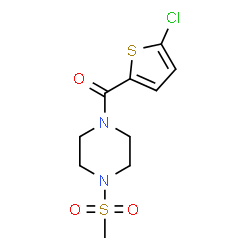 ChemSpider 2D Image | (5-Chloro-2-thienyl)[4-(methylsulfonyl)-1-piperazinyl]methanone | C10H13ClN2O3S2