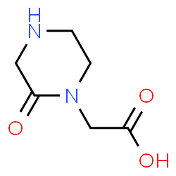 ChemSpider 2D Image | 2-oxo-1-piperazineacetic acid | C6H10N2O3