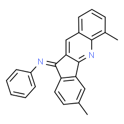 ChemSpider 2D Image | (11E)-3,6-Dimethyl-N-phenyl-11H-indeno[1,2-b]quinolin-11-imine | C24H18N2