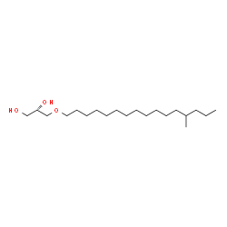ChemSpider 2D Image | (2S)-3-[(13-Methylhexadecyl)oxy]-1,2-propanediol | C20H42O3