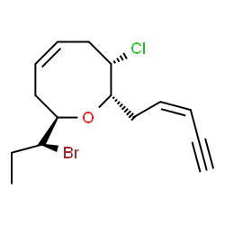 ChemSpider 2D Image | cis-dihydrorhodophytin | C15H20BrClO