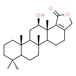 ChemSpider 2D Image | (5bR,11aS,13R,13aS)-13-Hydroxy-5b,8,8,11a,13a-pentamethyl-4,5,5a,5b,6,7,7a,8,9,10,11,11a,11b,12,13,13a-hexadecahydrochryseno[1,2-c]furan-1(3H)-one | C25H38O3