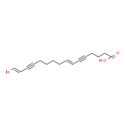 ChemSpider 2D Image | (7E,15E)-16-Bromo-7,15-hexadecadiene-5,13-diynoic acid | C16H19BrO2