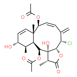 ChemSpider 2D Image | ptilosarcen-12-ol | C24H31ClO8