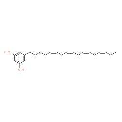 ChemSpider 2D Image | 5-[(5Z,8Z,11Z,14Z)-5,8,11,14-Heptadecatetraen-1-yl]-1,3-benzenediol | C23H32O2