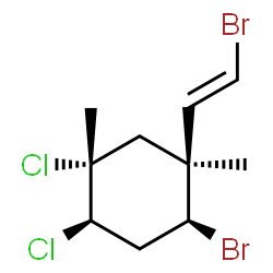 ChemSpider 2D Image | 8-debromo-8-chloro-coccinene | C10H14Br2Cl2