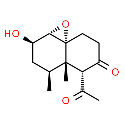 ChemSpider 2D Image | 1(10)-epoxy-2-hydroxy-12-nornardosindion | C14H20O4