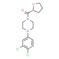 ChemSpider 2D Image | [4-(3,4-Dichlorophenyl)-1-piperazinyl][(2R)-tetrahydro-2-furanyl]methanone | C15H18Cl2N2O2