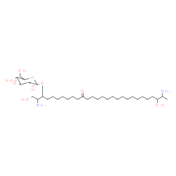 ChemSpider 2D Image | 2,27-Diamino-1,26-dihydroxy-11-oxo-3-octacosanyl hexopyranoside | C34H68N2O9
